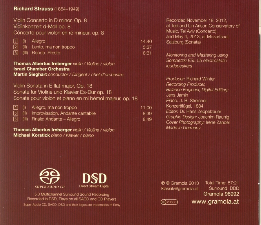 Strauss: Violin Concerto, Violin Sonata - slide-1