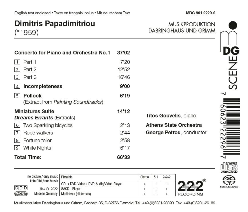 Papadimitriou: Piano Concerto No. 1; Miniatures - Orchestral Suite - slide-1