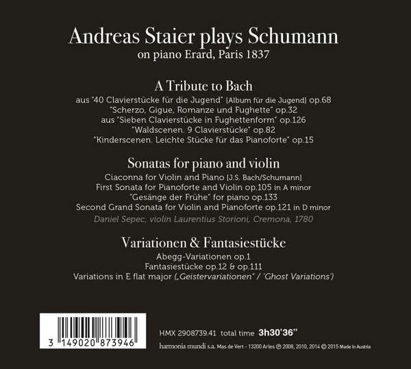 Schumann :Andreas Staier plays Schumann on period piano - slide-1