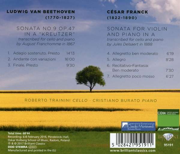 Beethoven; Franck: Sonatas for Cello and Piano - slide-1