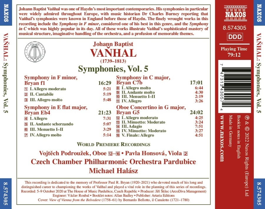 Vanhal: Symphonies Vol. 5 - slide-1