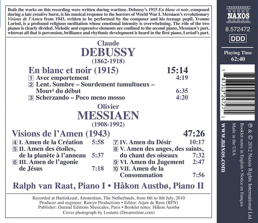 Messiaen: Visions de l´Amen, Claude Debussy: En blanc et noir - slide-1