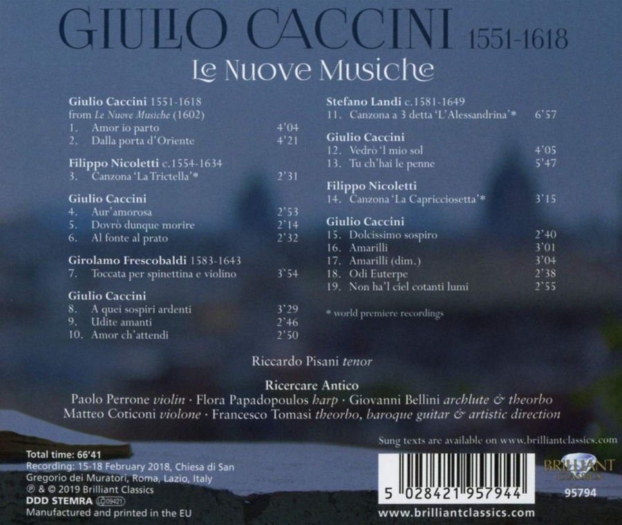 Caccini: Le Nuove Musiche - slide-1