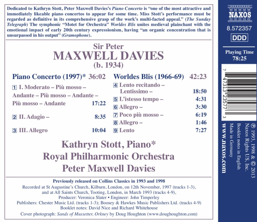 Maxwell Davies: Piano Concerto, Worldes Blis - slide-1