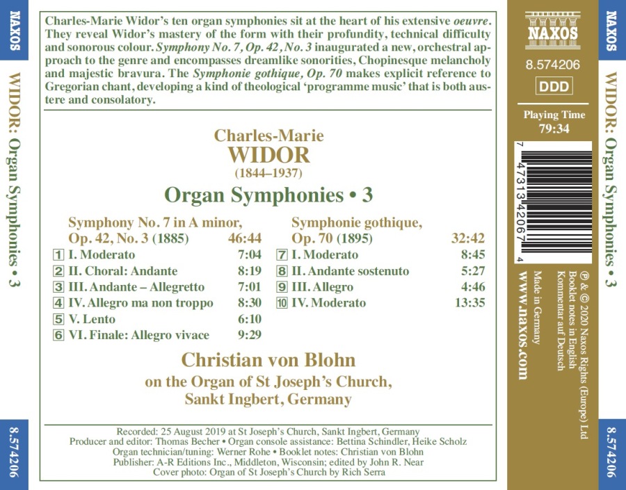 Widor: Organ Symphonies Vol. 3 - slide-1