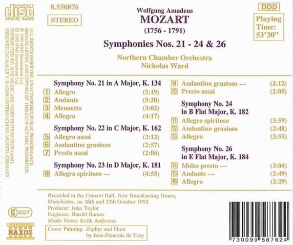 Mozart: Symphonies 21-24 & 26 - slide-1