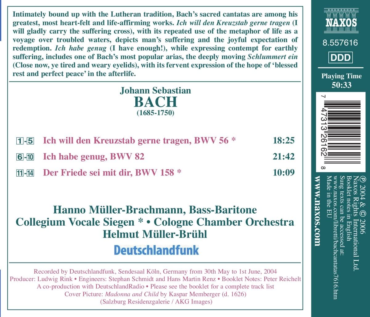 BACH: Sacred cantatas for bass - slide-1