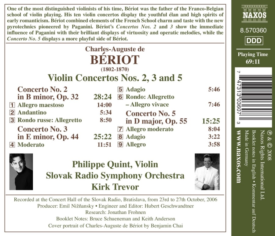 BERIOT: Violin Concertos - slide-1