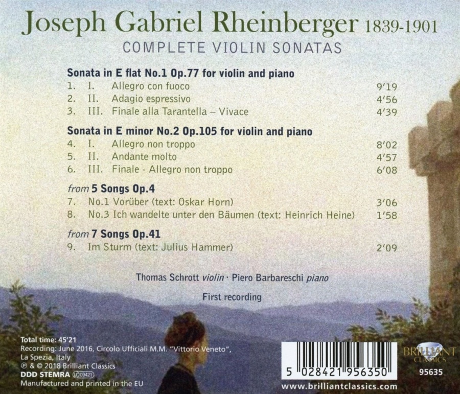 Rheinberger: Complete Violin Sonatas - slide-1