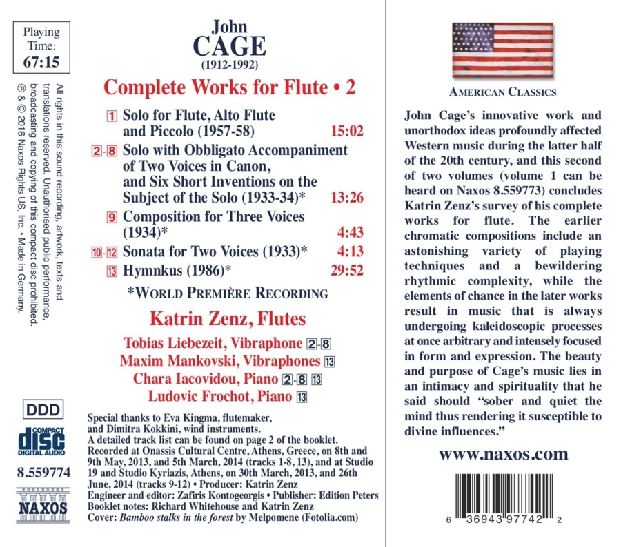 Cage: Complete Works for Flute Vol. 2 - slide-1