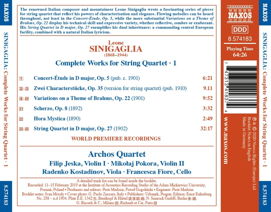 Sinigaglia: String Quartets Vol. 1 - slide-1