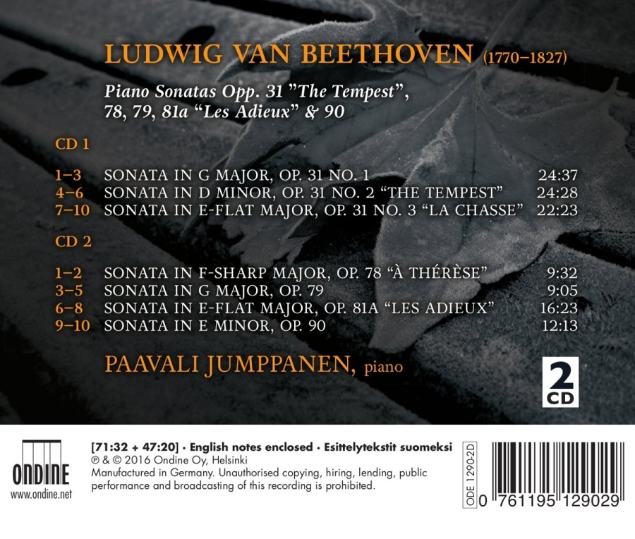 Beethoven: Piano Sonatas op. 31, 78, 79, 81a & 90 - slide-1