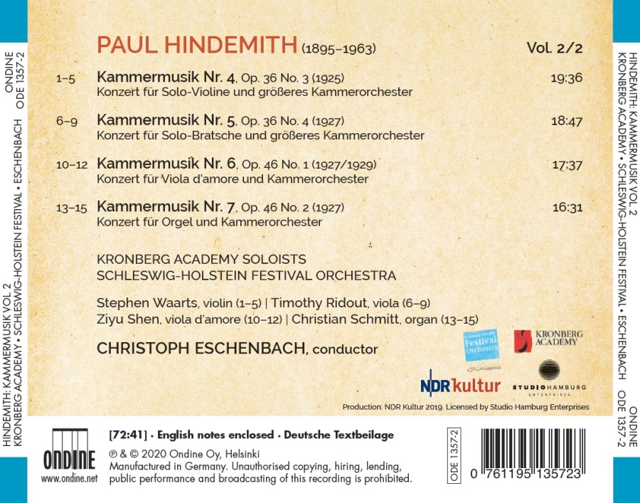 Hindemith: Kammermusik IV - V - VI - VII - slide-1