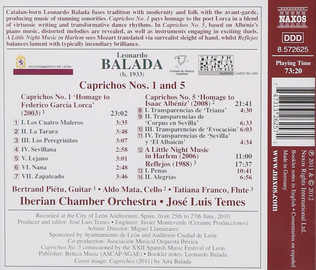 BALADA: Caprichos Nos. 1 and 5 - slide-1