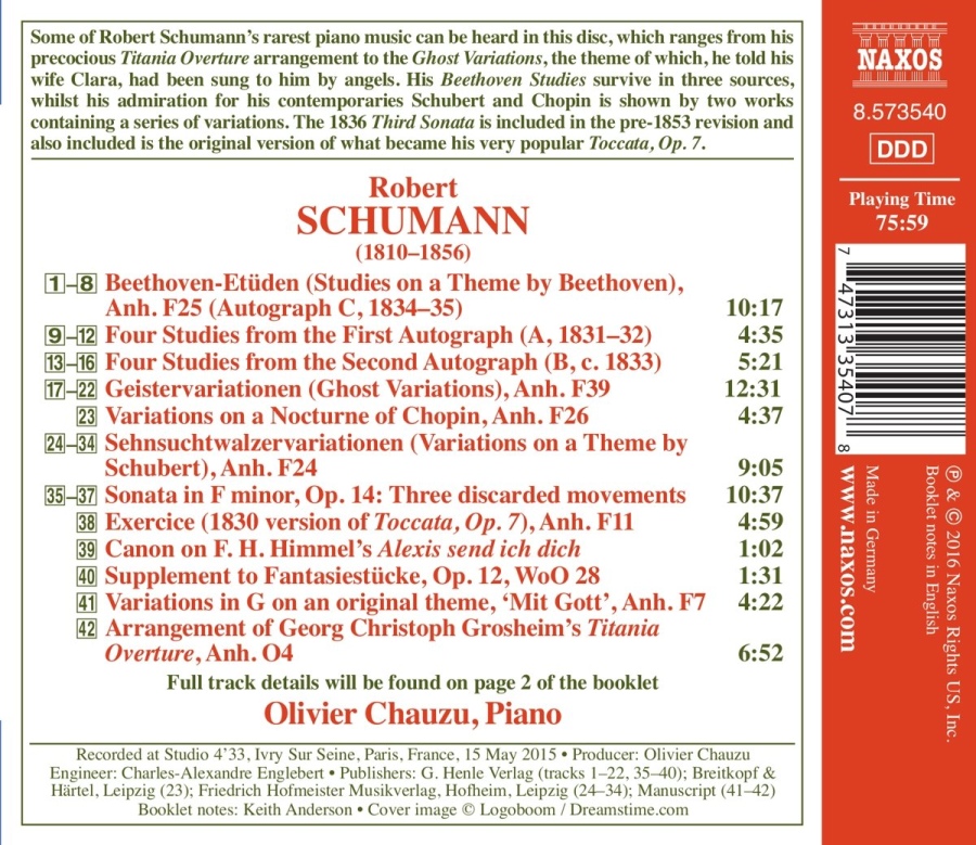 Schumann: Beethoven Studies Ghost Variations, Schubert Variations - slide-1