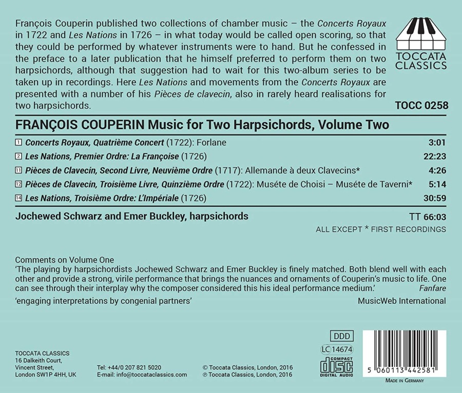 Couperin: Music for Two Harpsichords Vol. 2 - slide-1