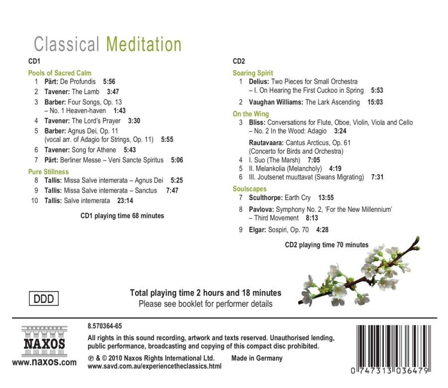 Classical Meditation - Part / Tavener / Barber / Tallis / Delius / Rautavaara / Elgar - slide-1