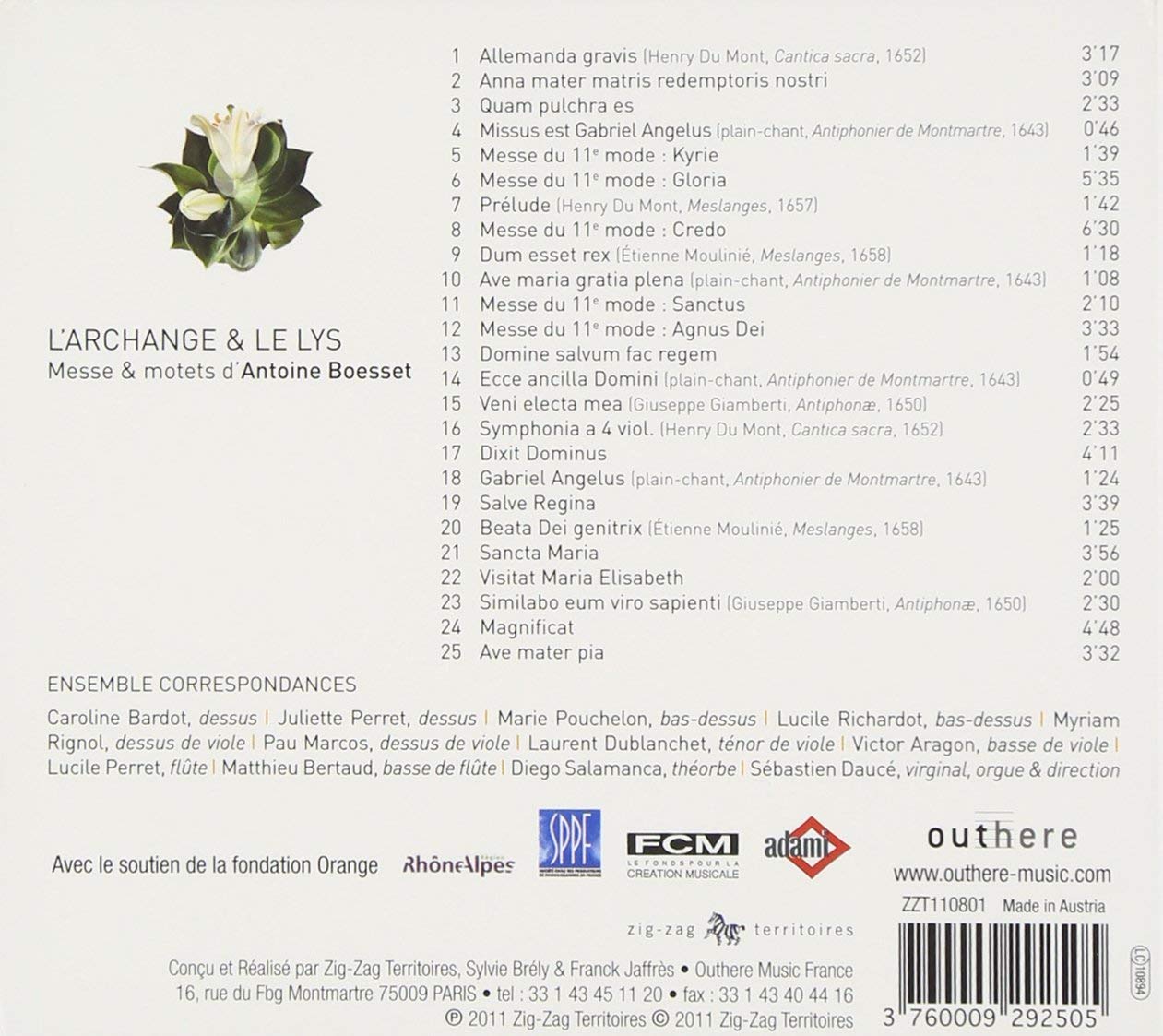 L’Archange & le Lys - Mass & motets de Antoine Boesset - slide-1