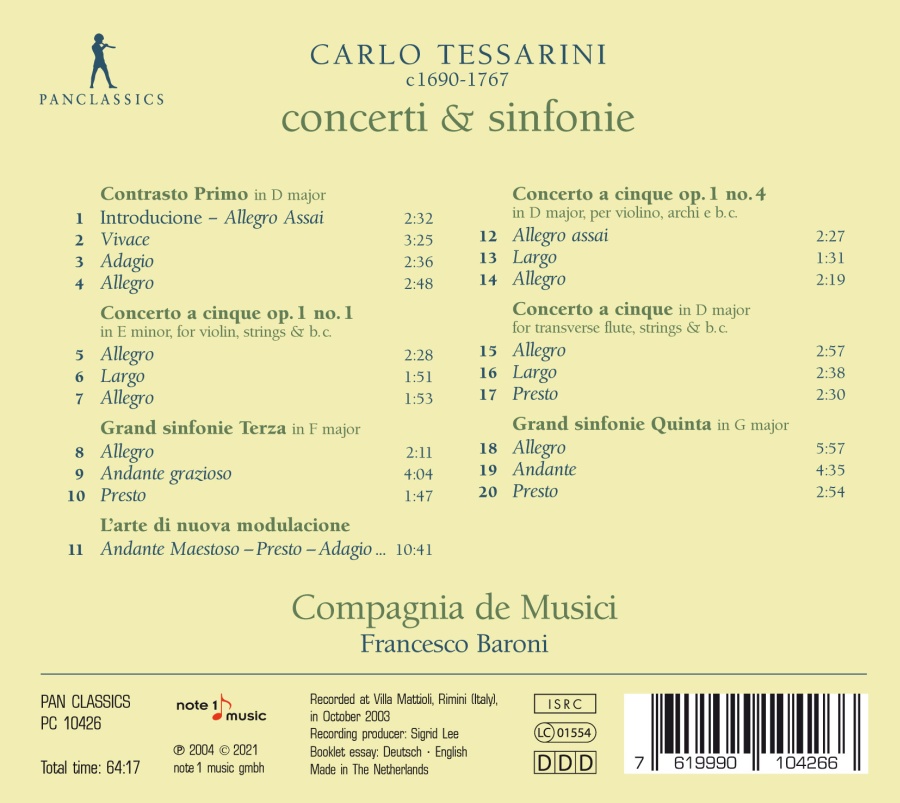 Tessarini: Concerti & Sinfonie - slide-1