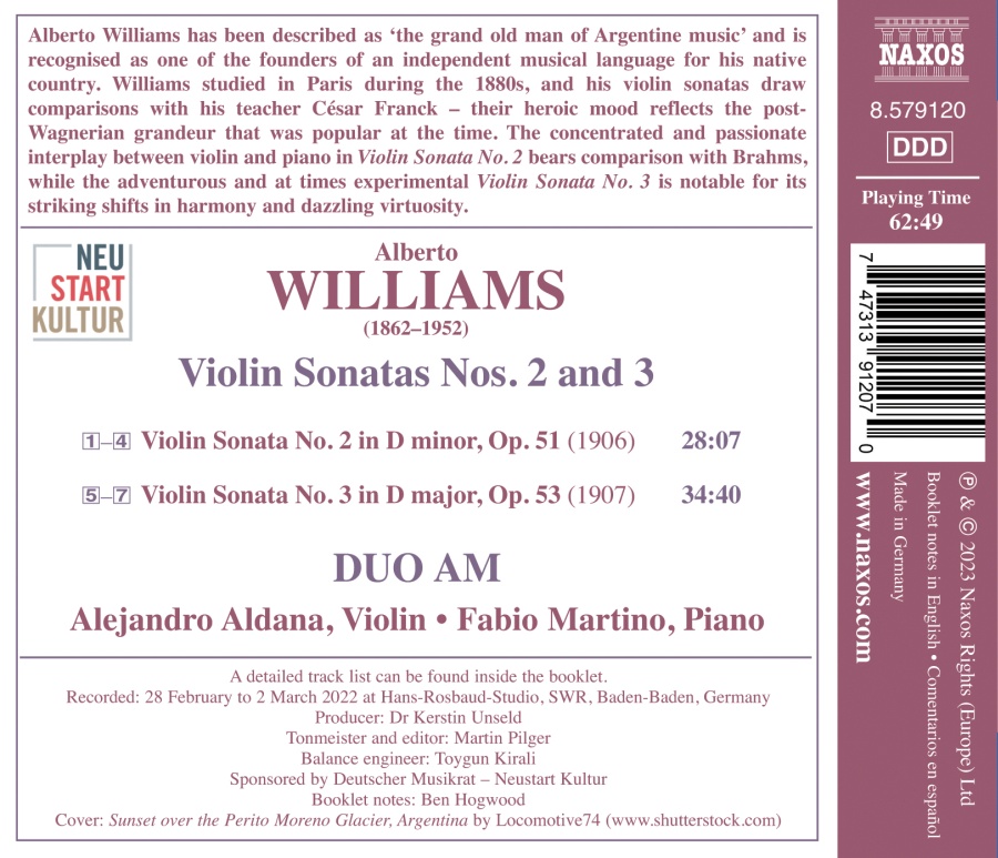 Williams: Violin Sonatas Nos. 2 and 3 - slide-1