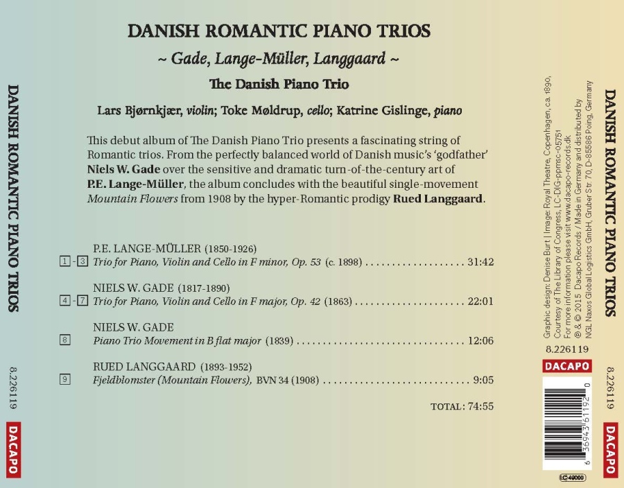 Danish Romantic Piano Trios - Gade; Lange-Müller; Langgaard - slide-1