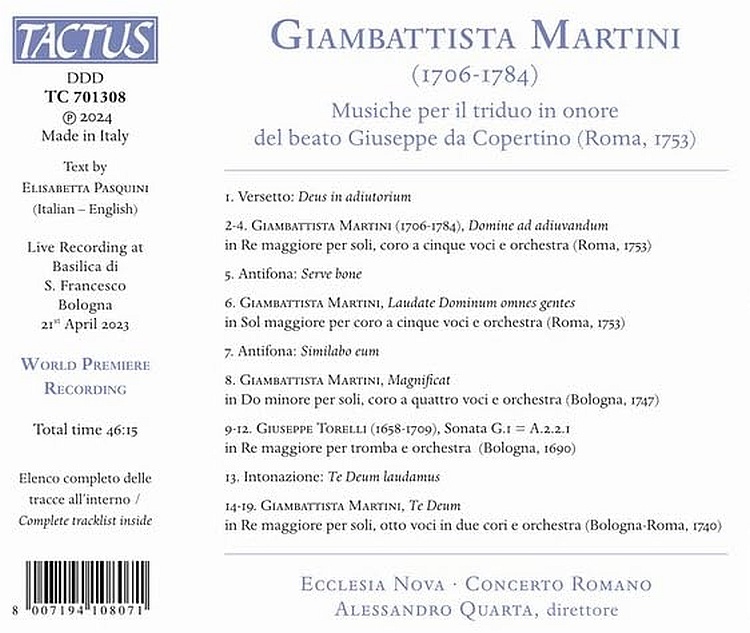Martini: Musiche per il triduo in onore - slide-1