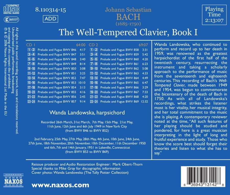 Bach: Well-Tempered Clavier, Book 1 - slide-1