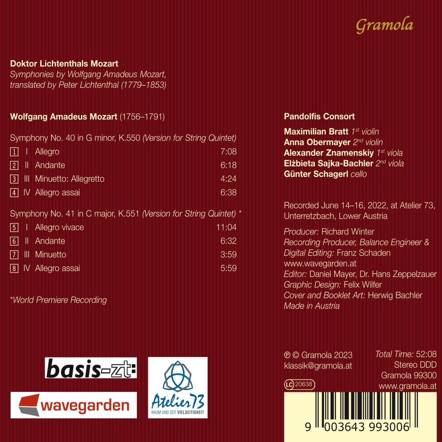 Doktor Lichtenthals Mozart - Symphonies Nos. 40 & 41 - slide-1