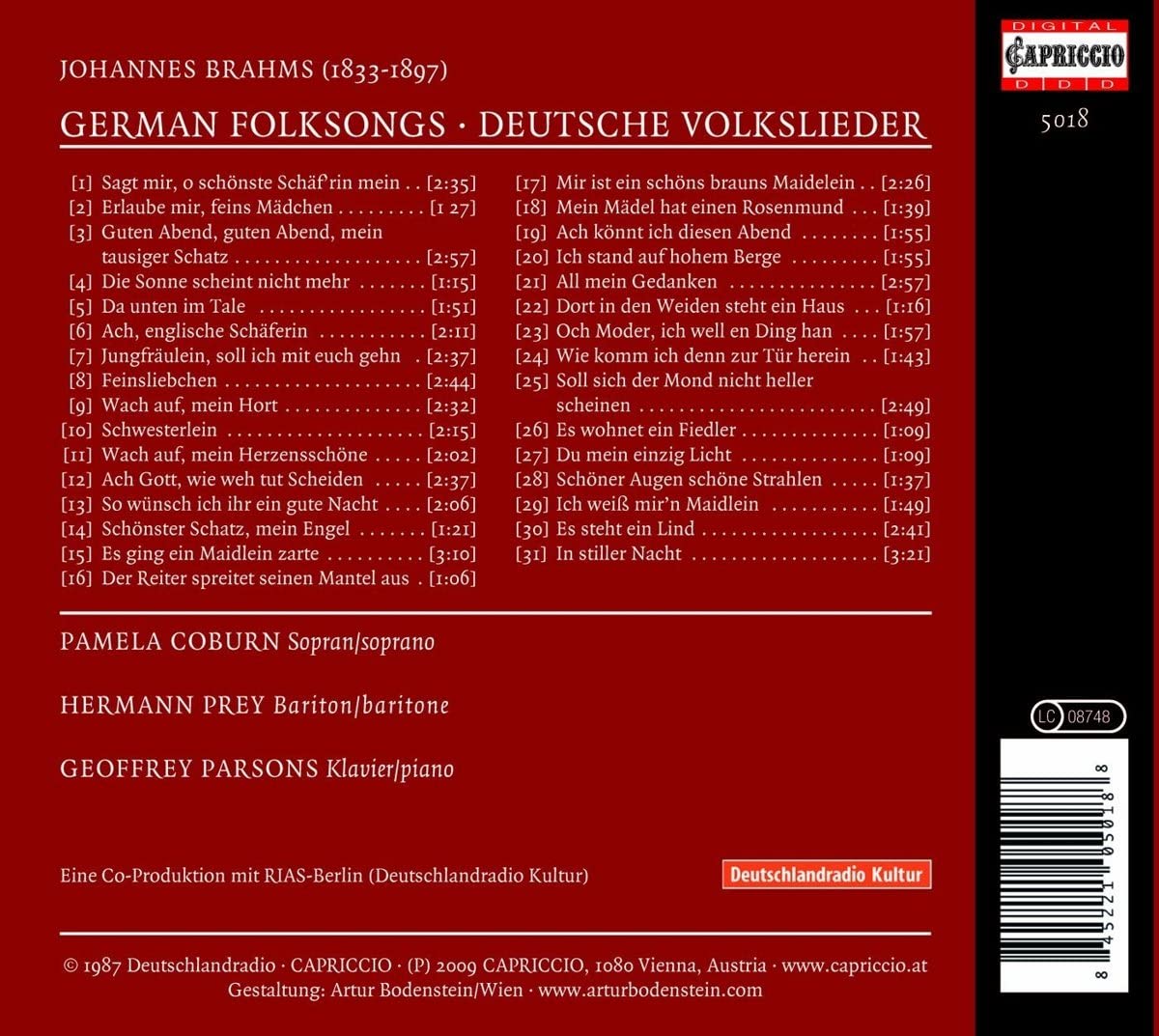 Brahms: German folksongs - slide-1