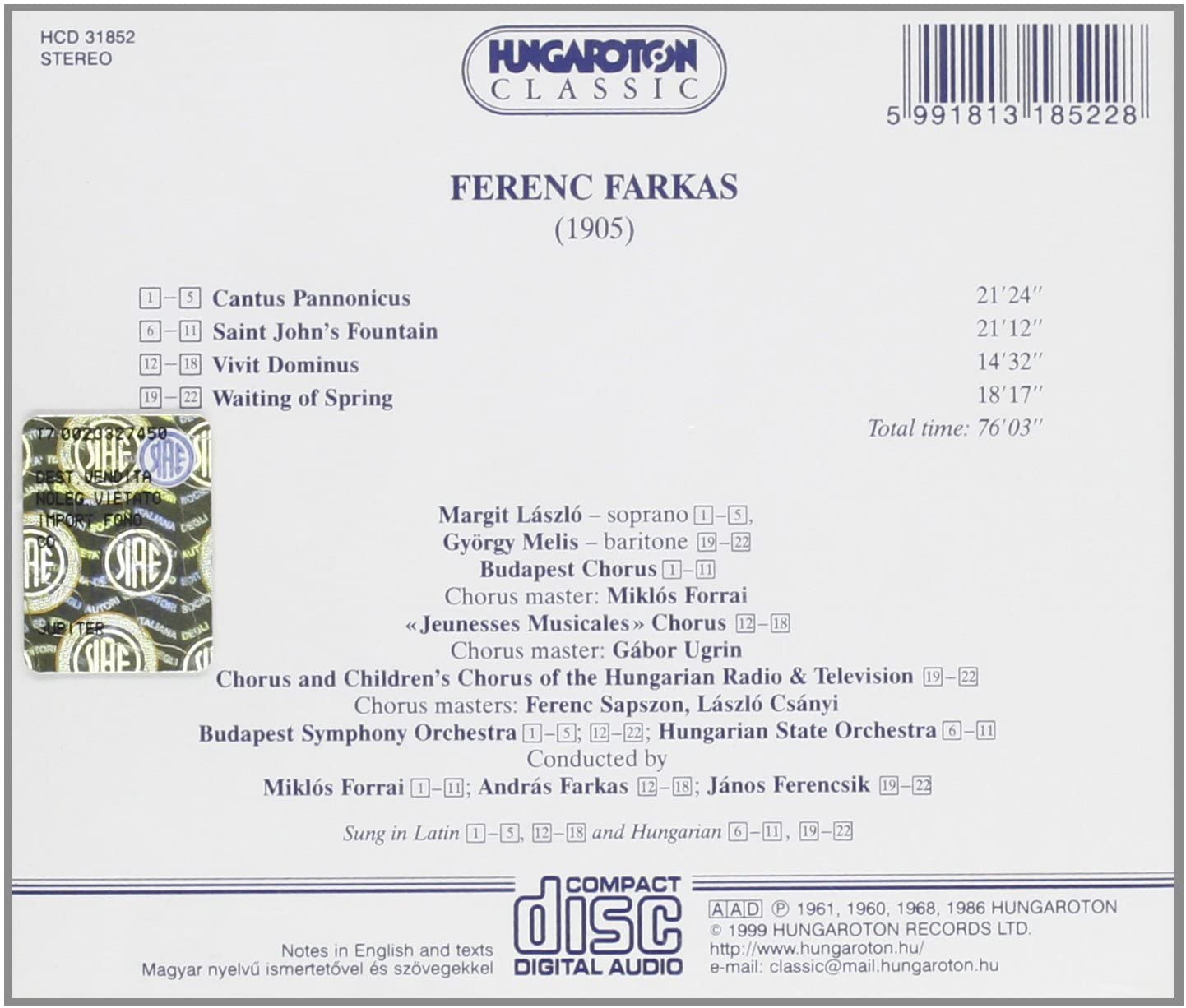 Farkas:Cantatas - slide-1