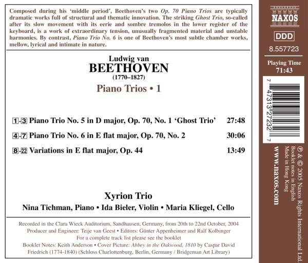 BEETHOVEN: Piano Trios, Vol. 1 - slide-1