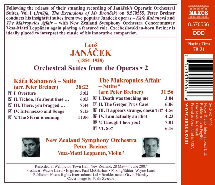 JANACEK: Orchestral Suites from the Operas 2 - Kát’a Kabanová, The Makropulos Affair - slide-1