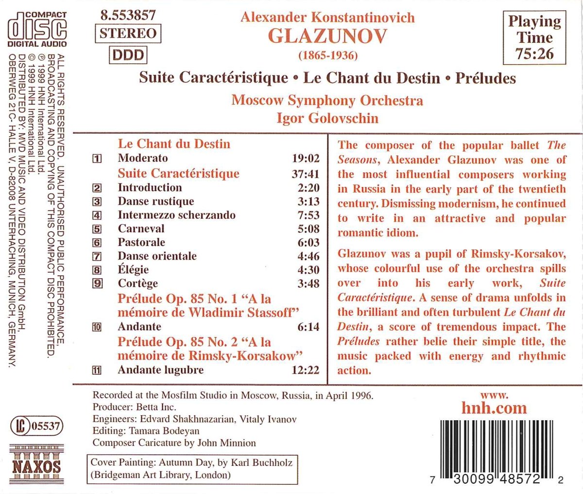 GLAZUNOV: Suite Caracterisique - slide-1