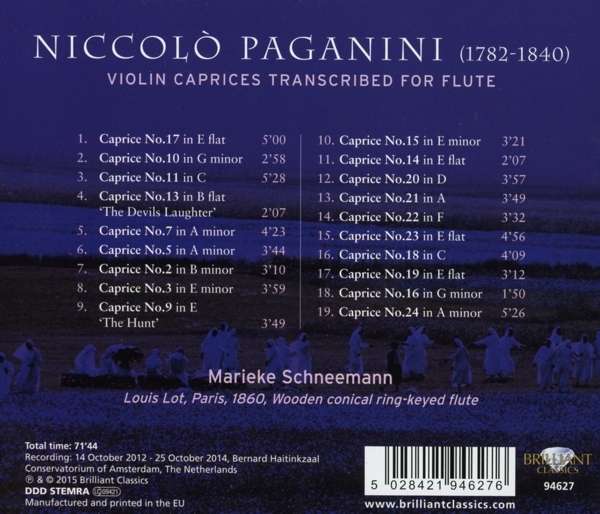 Paganini: Violin caprices transcribed for flute - slide-1