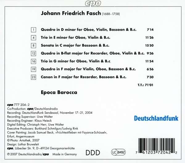 Fasch: Trios & Sonatas - slide-1