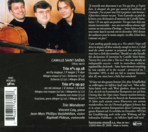 Saint-Saens: Trios Avec Piano N°1 & 2 - slide-1