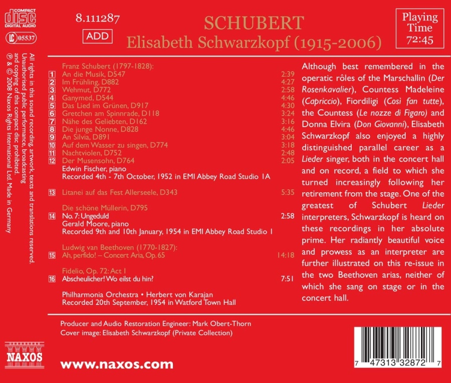 Schubert: Lieder - 1952-54 - slide-1