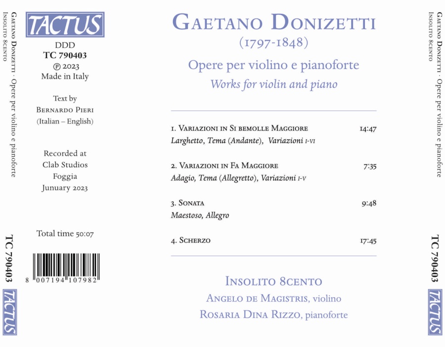Donizetti: Works for violin and piano - slide-1