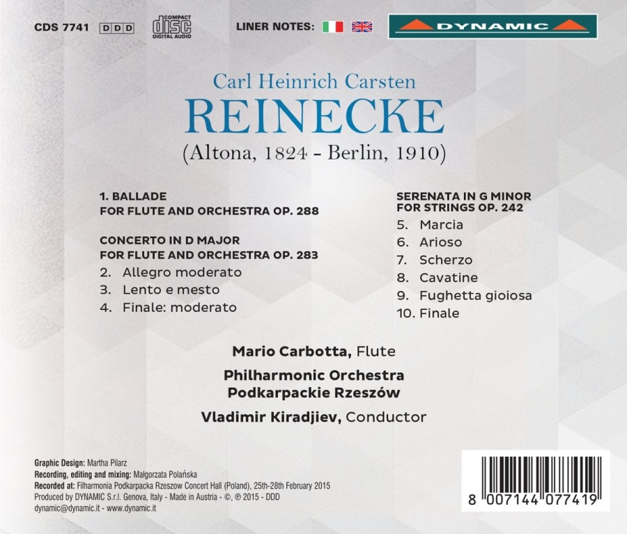 Reinecke: Ballade & Concerto for Flute and Orchestra Serenata - slide-1