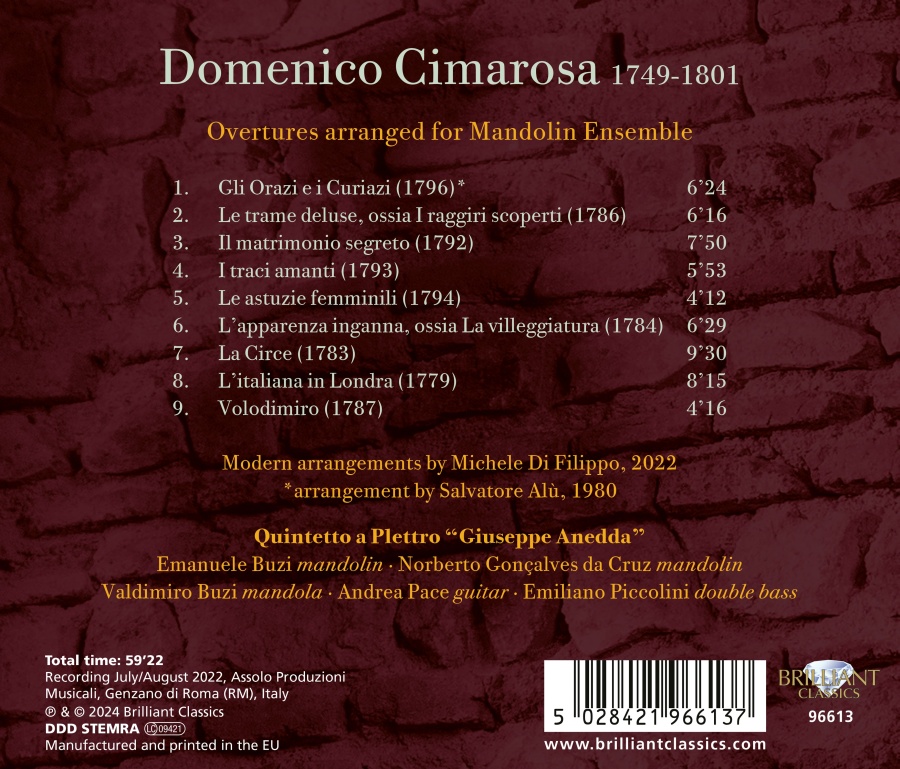 Cimarosa: Overtures arranged for Mandolin Ensemble - slide-1