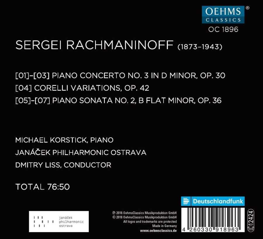 Rachmaninov: Piano Concerto No. 3; Corelli Variations - slide-1