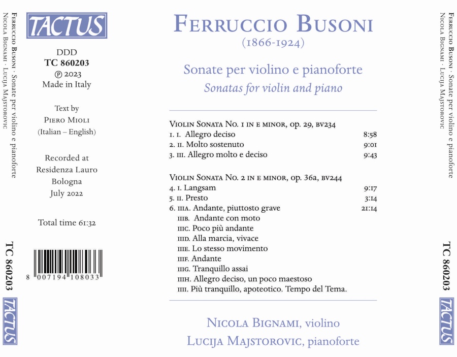 Busoni: Violin Sonatas - slide-1