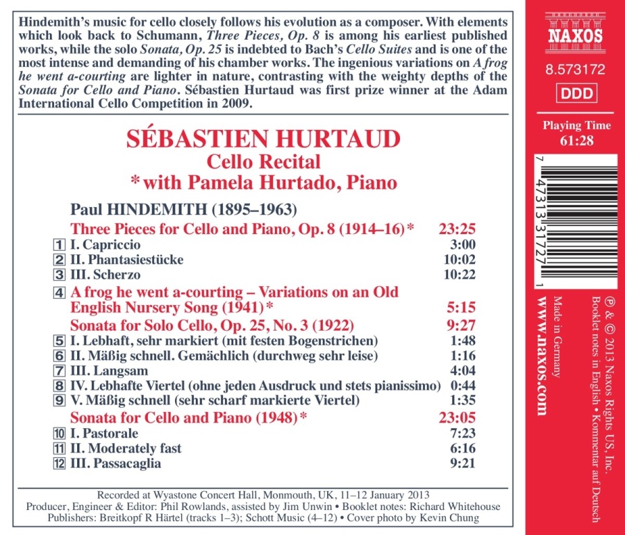 Hindemith: Music for Cello - slide-1