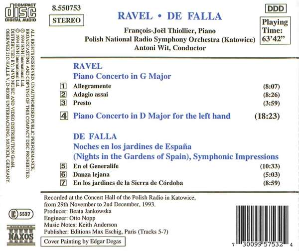 RAVEL: Piano Concertos / FALLA: Nights in Gardens of Spain - slide-1