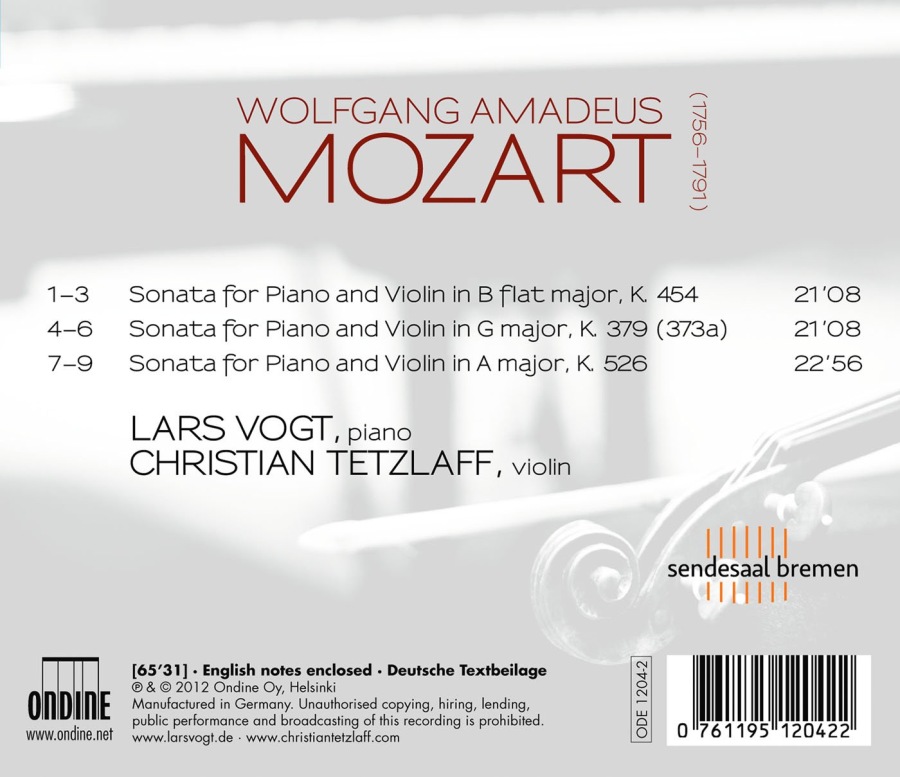 Mozart: Sonatas for Piano & Violin - slide-1