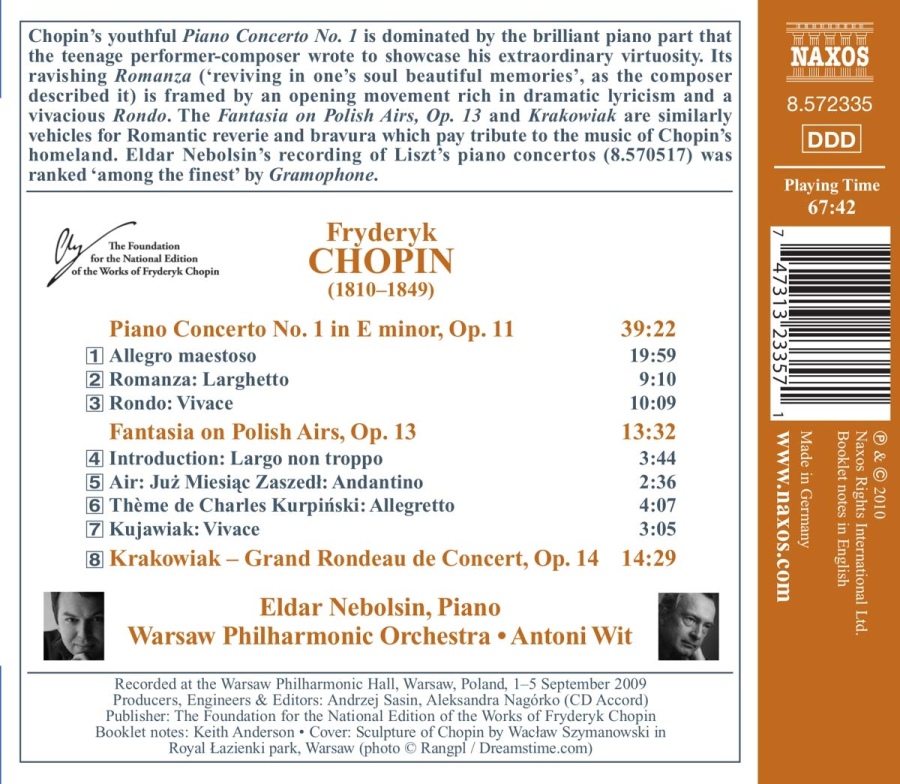 CHOPIN: Piano Concerto No. 1, Fantasy on Polish Airs, Rondo a la krakowiak (nagranie wg nowego wydania narodowego) - slide-1