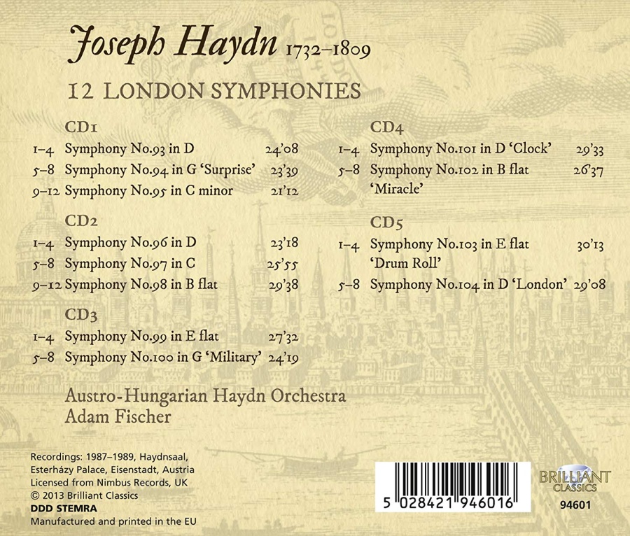 Haydn: The 12 London Symphonies - slide-1