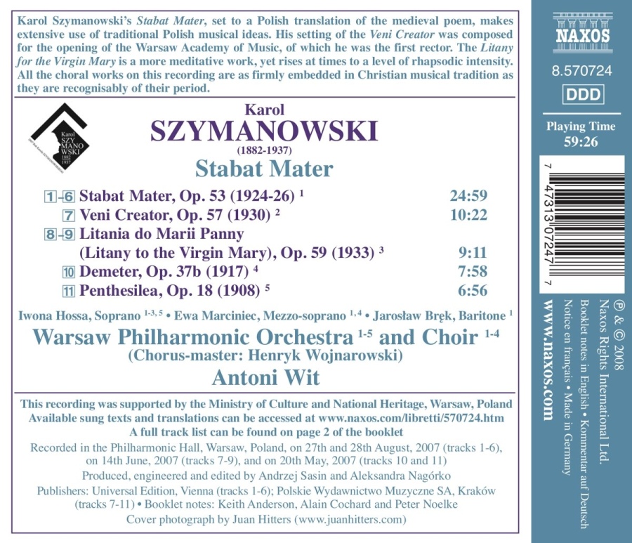 Szymanowski: Stabat Mater, Veni Creator - slide-1