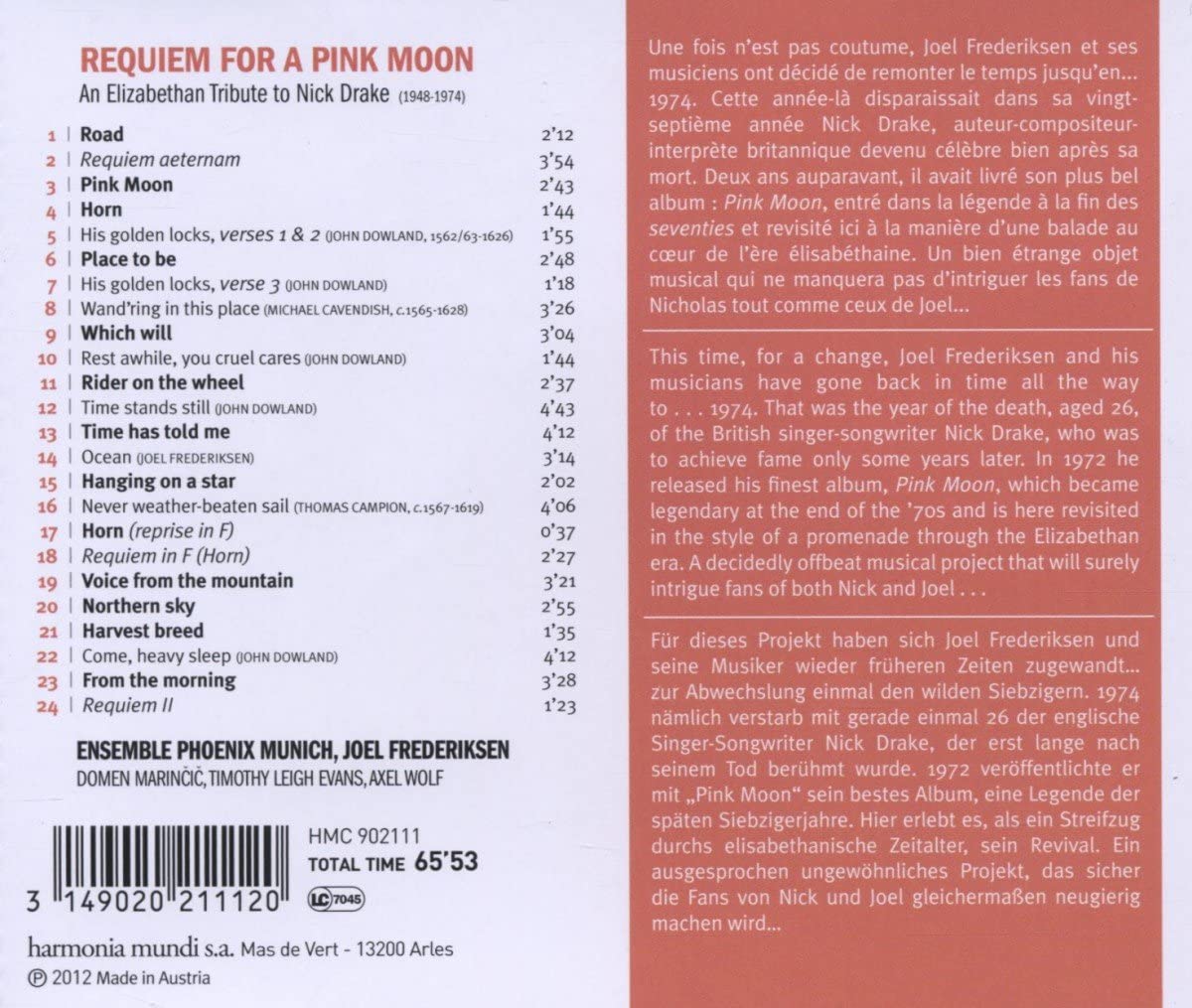 Requiem for a Pink Moon - An Elizabethan Tribute to Nick Drake - slide-1