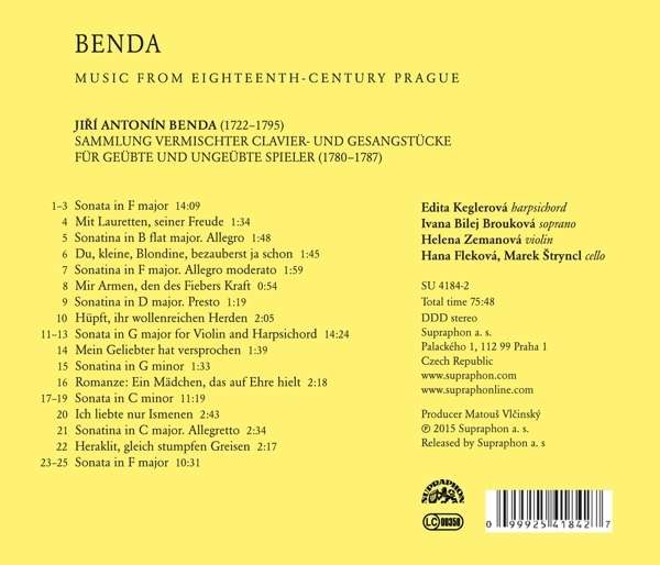 Benda: Sonatas, Sonatinas & Songs - slide-1